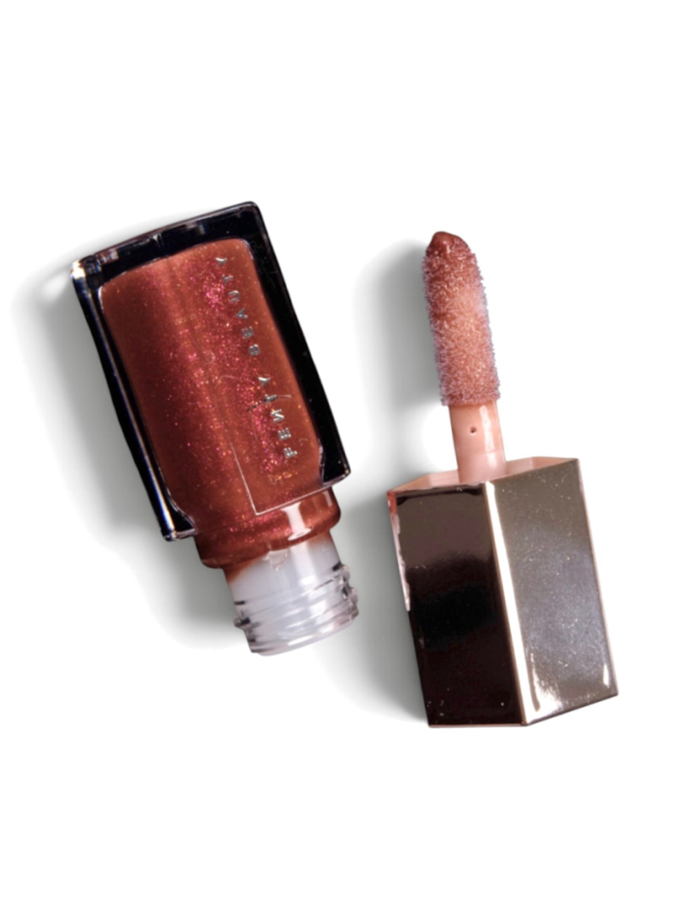 Fenty Gloss Brown Shimmer, Hot Chocolit, Sheer. Mini Sized